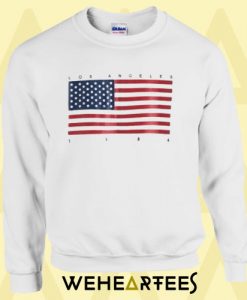 American Flag Print Sweatshirt