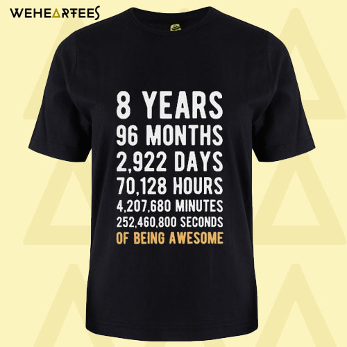 8th Birthday T Shirt