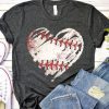 Baseball heart T Shirt DAP