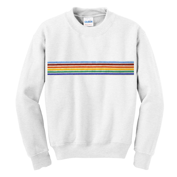 rainbow stripe sweatshirt