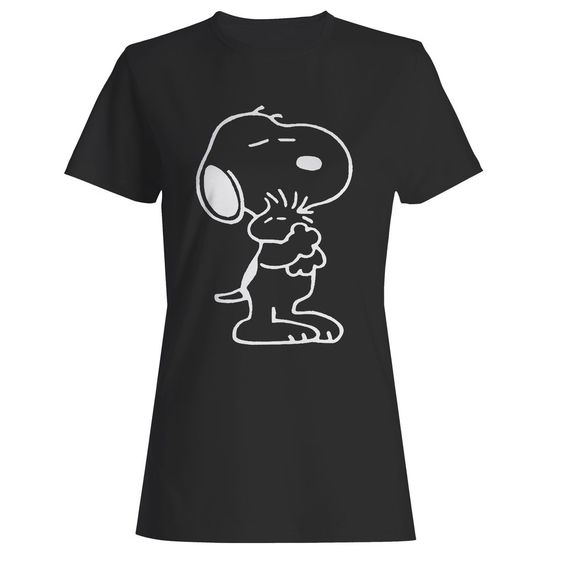 Snoopy Dog Peanuts Charlie Brown Hug Wsn96 Woman's T-Shirt DAP