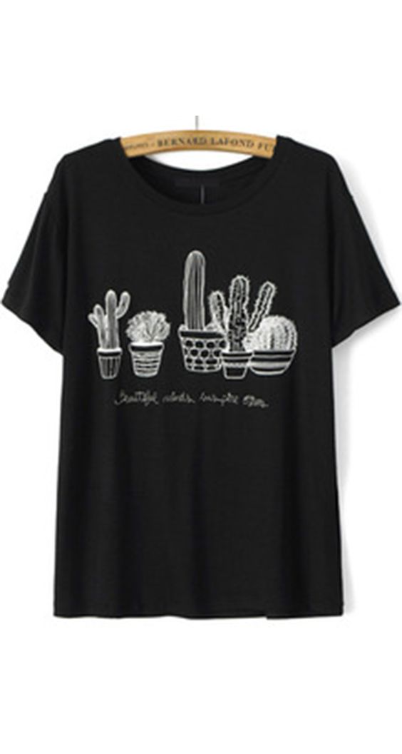 cactus embroidered shirt