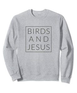Birds and Jesus, Christian Birdwatching Fun Modern Sweatshirt DAP
