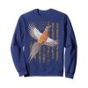 Usa American Flag Tree Camouflage Pheasant Hunting Gift Sweatshirt DAP