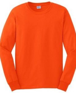 Gildan G2400 Ultra Cotton Long Sleeve Hi Vis Safety Green or Safety Orange Sweatshirt DAP