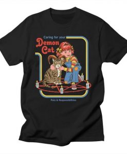 Caring for your Demon Cat Tshirt DAP