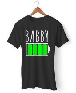 Battery Power Daddy & Baby Matching Fathers Day Present 2 Gildan Man's T-Shirt DAP