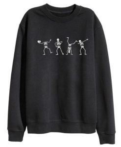 Funny Dancing Skeleton Halloween Sweatshirt pu