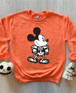 Mickey Skeleton Halloween Sweatshirt pu